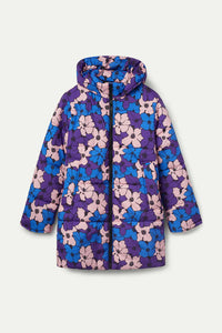 Compania Fantastica - Floral Long Puffer - Purple Retro