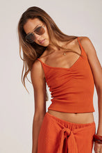 Load image into Gallery viewer, Bobi Shirred Front Cami - Bronzed