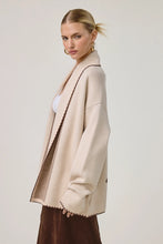 Load image into Gallery viewer, Flat White - Whipstitch Cardigan Sunny Pup Tan
