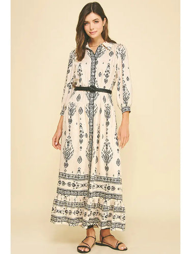 Pinch - Paisley Print Maxi - Cream