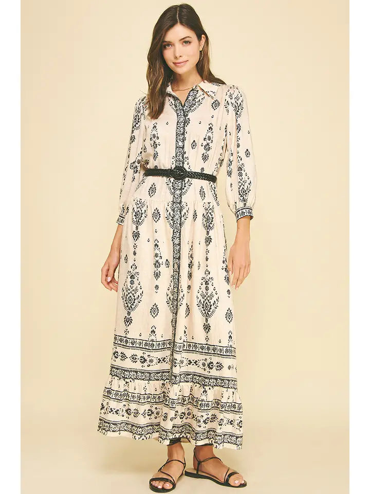 Pinch - Paisley Print Maxi - Cream