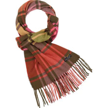 Load image into Gallery viewer, FRAAS - Multi Check Scarf - Safari Green