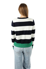 Load image into Gallery viewer, Stateside Block Stripe Crewneck Sweater - Navy/Jade