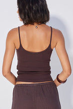 Load image into Gallery viewer, Bobi Shirred Front Cami - Umber