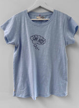 Load image into Gallery viewer, Label + Thread Graphic Ava Tee - Oh No , Sky Blue