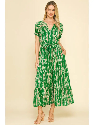 Pinch - Printed Tierred Maxi - Green