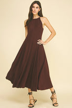 Load image into Gallery viewer, Pinch - Halter Neck Maxi Dress - Red Brown