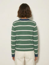 Load image into Gallery viewer, Cherry Chan Jacket Sweater - Green/White