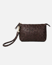 Load image into Gallery viewer, Amsterdam Heritage - Fabrie Woven Leather Crossbody/Wristlet - Brown