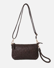 Load image into Gallery viewer, Amsterdam Heritage - Fabrie Woven Leather Crossbody/Wristlet - Brown