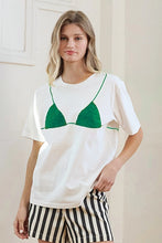 Load image into Gallery viewer, Bikini Graphic Tee - White/Green