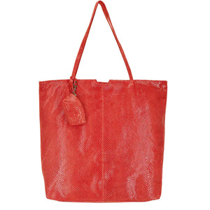 Latico Leather - Gemma Tote - Coral Red