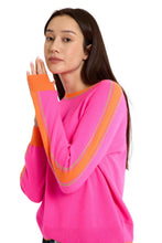 Load image into Gallery viewer, Brodie Striped Sleeve Mini Sweat - Dival Pink