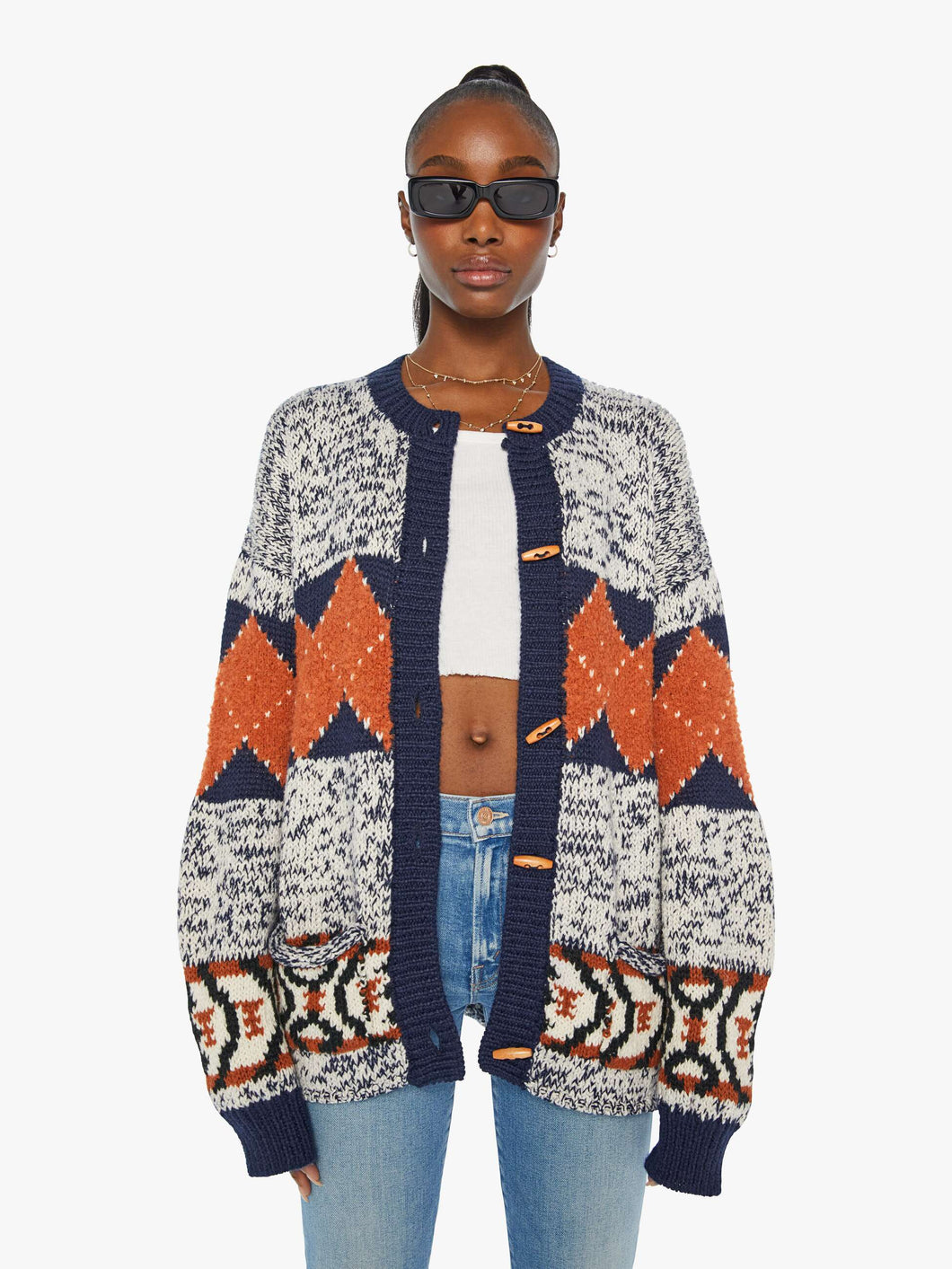 【セール】 Mother Denim Time a at Tile One - Cardigan Drop Long The - トップス