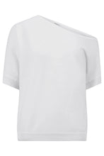 Load image into Gallery viewer, Minnie Rose - Cotton Cashmere Short Sleeve Off Shoulder - White