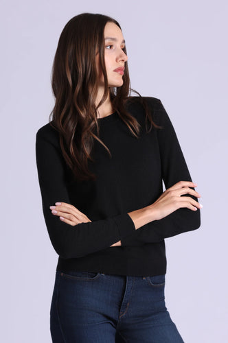 Minnie Rose - Power Crew Neck -Black