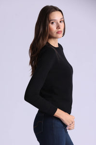 Minnie Rose - Power Crew Neck -Black