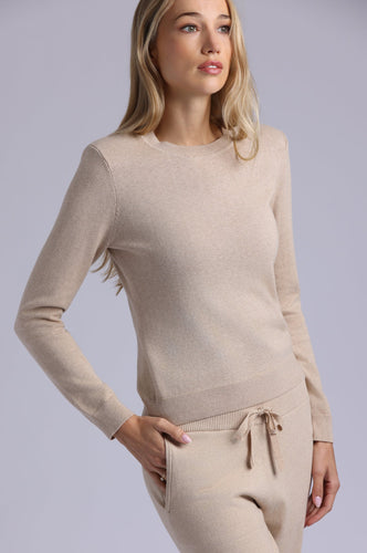 Minnie Rose - Power Crew Neck - Brown Sugar