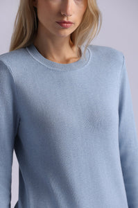 Minnie Rose - Power Crew Neck - Fresco Blue