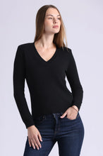Load image into Gallery viewer, Minnie Rose - Power V Neck - Black