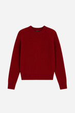 Load image into Gallery viewer, Minnie Rose - Cotton Shaker Crew Neck Sweater - Dark Cherry