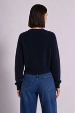 Load image into Gallery viewer, Minnie Rose - Cotton Shaker Crew Neck Sweater - Navy