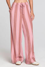 Load image into Gallery viewer, Saltwater Luxe -  Pull On Pant - Coffee (Pink &amp; Brown Stripe)