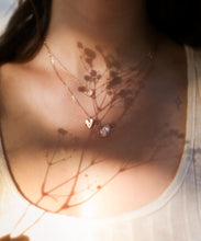 Load image into Gallery viewer, Sirciam Little Heart Plate Necklace - Rose Gold