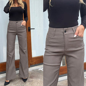 Bevy Flog Amy Flare Pants - Brown Stripe