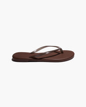 Load image into Gallery viewer, TKEES - Aqua Lily Flip Flops - Brun (Chocolate)