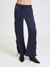 Load image into Gallery viewer, Blanc Noir - Chelsea Silk Wide Leg Pant - Naval Blue