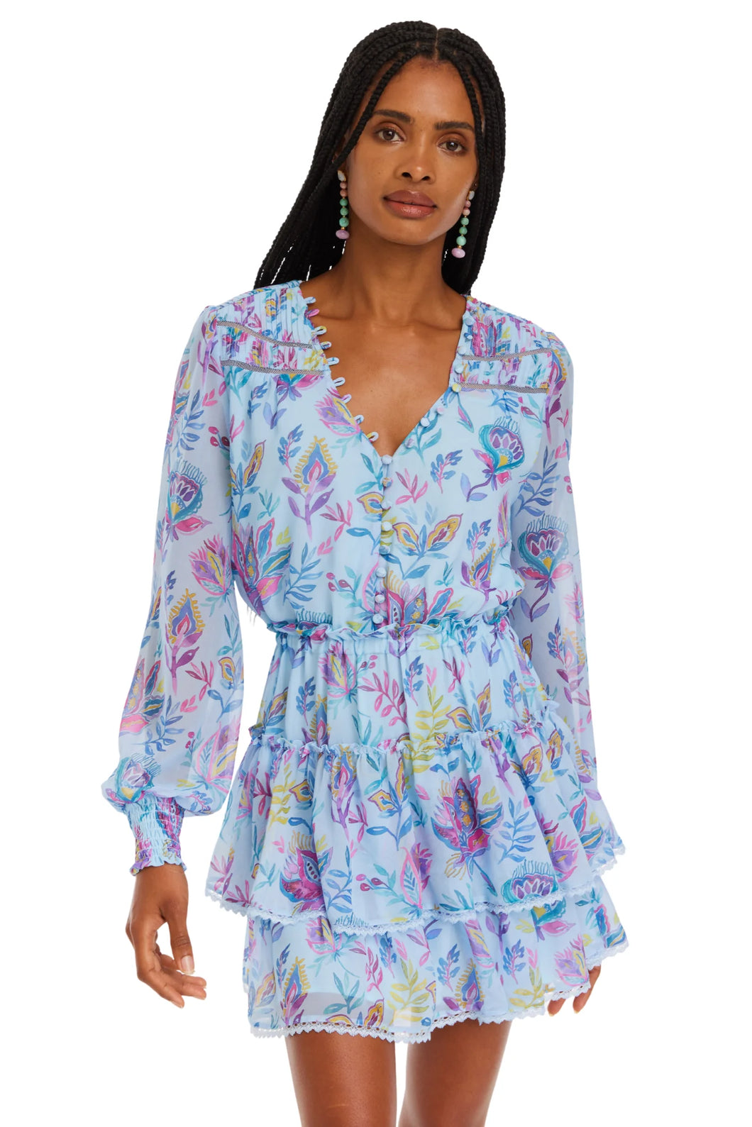 Allison New York - Brooke Dress - Bohemian Floral Light Blue