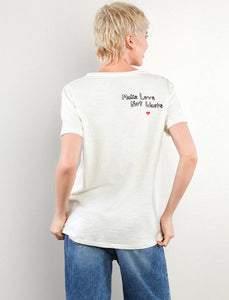 Billy T Make Love Not Waste Tee - Pillow White