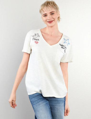 Billy T Make Love Not Waste Tee - Pillow White
