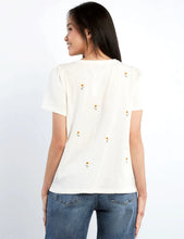 Load image into Gallery viewer, Billy T - Sweet Embroidered Puff Tee - White Flower