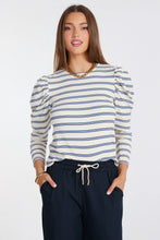 Load image into Gallery viewer, Bishop + Young - Goal Getter Tee - Indigo Stripe