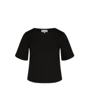 Load image into Gallery viewer, Ripley Rader - Ponte Knit Short Sleeve Top Extended - Black