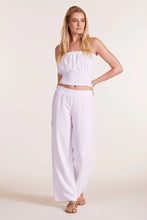 Load image into Gallery viewer, Bobi Smocked Waist Wide Leg Pant - White