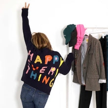 Load image into Gallery viewer, Kerri Rosenthal - Boyfriend Happy Every Thing Sweater - Indigo