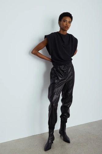 Melissa Nepton - Cabo Faux Leather Jogger - Black