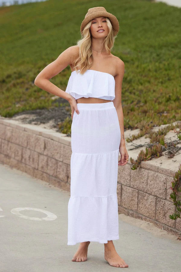 LA Made - Despacito Layer Skirt - White