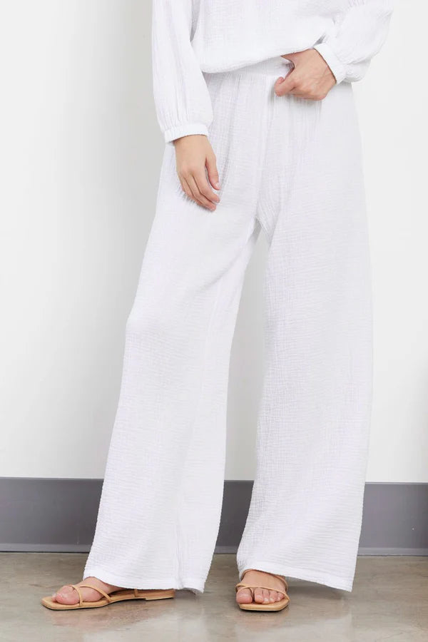 LA Made - Cali Chill Wide Leg Pant - White