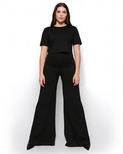 Load image into Gallery viewer, Ripley Rader - Ponte Knit Long Wide Leg Pant - Black