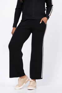 J Society - Thermal Striped Leg Full Pant - Black
