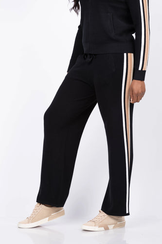 J Society - Thermal Striped Leg Full Pant - Black