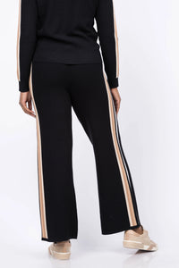 J Society - Thermal Striped Leg Full Pant - Black