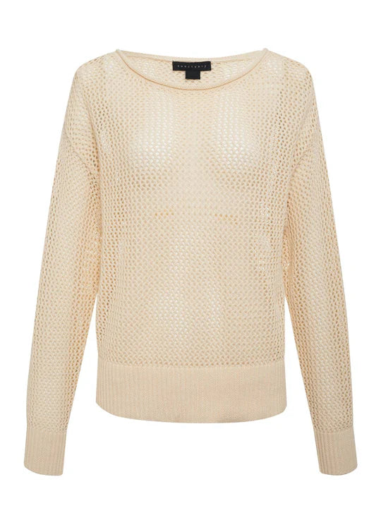 Sanctuary - Open Knit Sweater - Birch