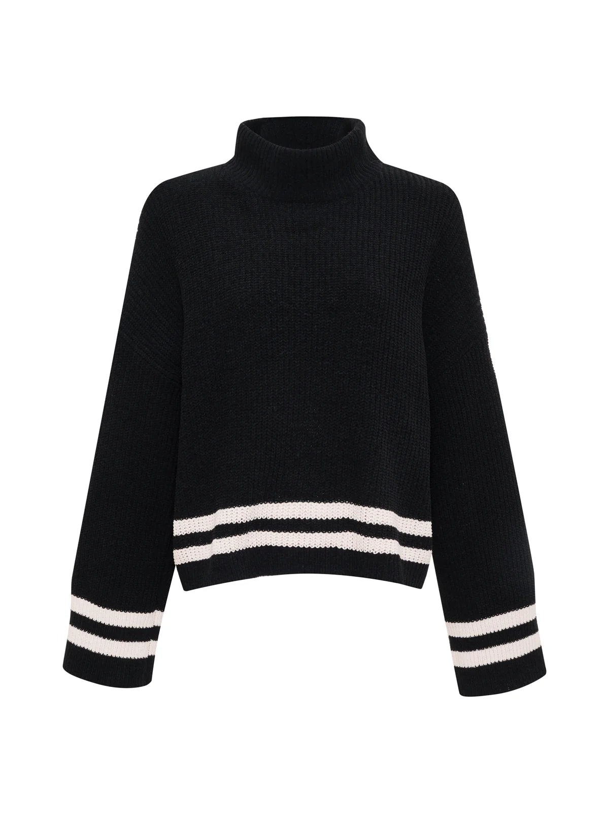 (取寄) サンクチュアリ レディース スティ コージー セーター Sanctuary women Stay Cozy Sweater Black/Toasted Stripe Sanctury - Stay Cozy Sweater - Black/Toasted Stripe – CAMI