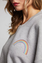 Load image into Gallery viewer, Chaser - Rainbow Pullover - Heather Grey