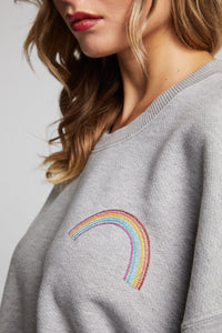 Chaser - Rainbow Pullover - Heather Grey